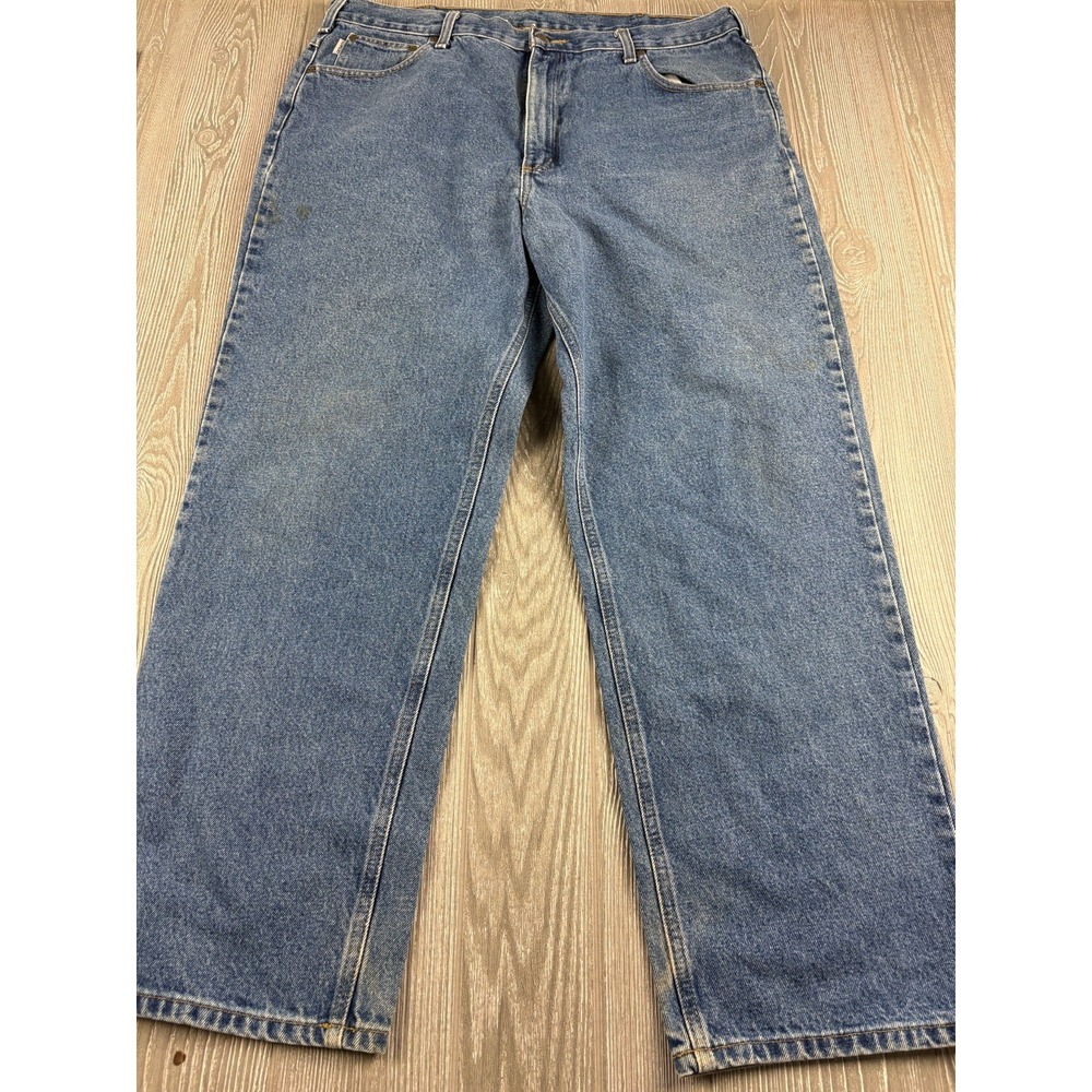 Carhartt Men’s Relaxed Fit Jeans Blue Denim Size 40x32 Workwear USA
